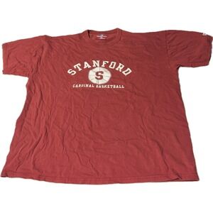 Stanford Cardinal Basketball‎ Red Vintage Russell Athletic T-Shirt Men's Size XL